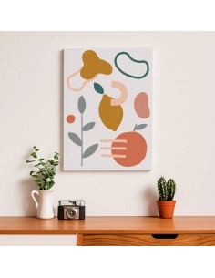 Cuadro Abstracto Bonito 35x50cm Lienzografía Diseño 0296 2