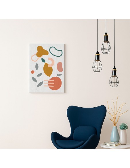 Cuadro Abstracto Bonito 35x50cm Lienzografía Diseño 0296