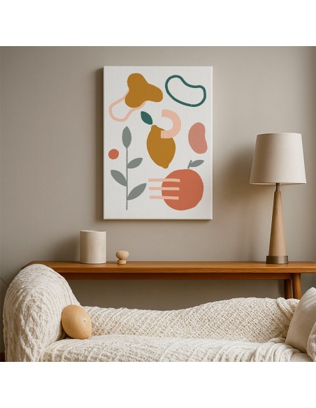 Cuadro Abstracto Bonito 35x50cm Lienzografía Diseño 0296