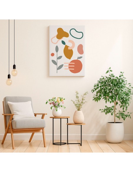 Cuadro Abstracto Bonito 35x50cm Lienzografía Diseño 0296