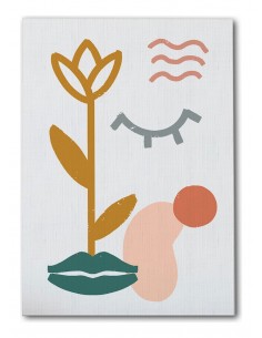 Cuadro Abstracto Bonito 35x50cm Lienzografía Diseño 0297