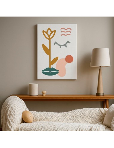 Cuadro Abstracto Bonito 35x50cm Lienzografía Diseño 0297
