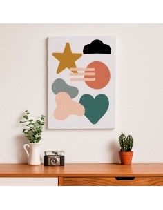 Cuadro Abstracto Bonito 35x50cm Lienzografía Diseño 0298 2