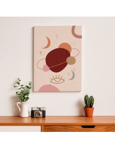 Cuadro Abstracto Bonito 35x50cm Lienzografía Diseño 0299 2