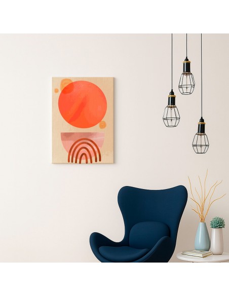 Cuadro Abstracto Bonito 35x50cm Lienzografía Diseño 0304