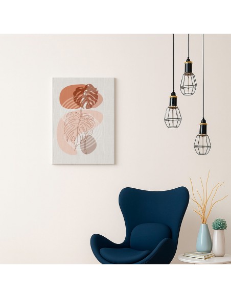 Cuadro Abstracto Bonito 35x50cm Lienzografía Diseño 0306