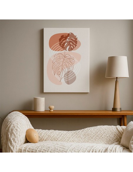 Cuadro Abstracto Bonito 35x50cm Lienzografía Diseño 0306