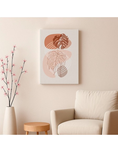 Cuadro Abstracto Bonito 35x50cm Lienzografía Diseño 0306