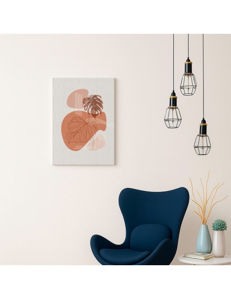 Cuadro Abstracto Bonito 35x50cm Lienzografía Diseño 0307