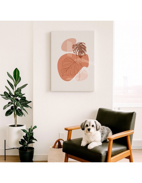 Cuadro Abstracto Bonito 35x50cm Lienzografía Diseño 0307