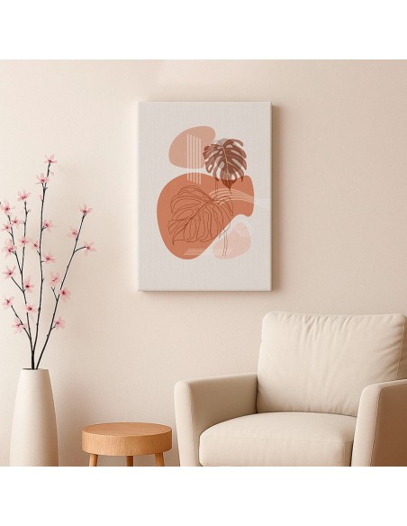 Cuadro Abstracto Bonito 35x50cm Lienzografía Diseño 0307
