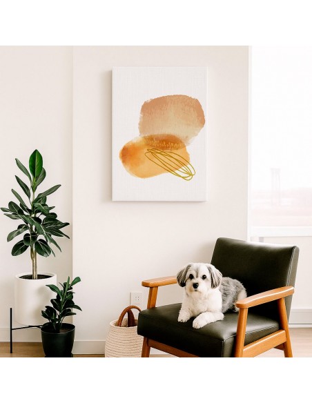 Cuadro Abstracto Bonito 35x50cm Lienzografía Diseño 0309