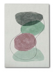 Cuadro Abstracto Bonito 35x50cm Lienzografía Diseño 0319