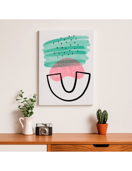 Cuadro Abstracto Bonito 35x50cm Lienzografía Diseño 0320