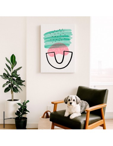 Cuadro Abstracto Bonito 35x50cm Lienzografía Diseño 0320