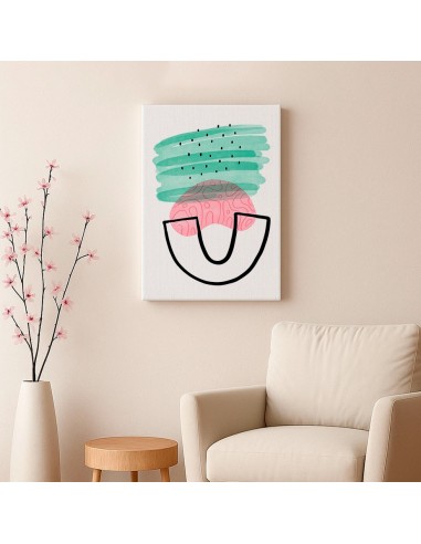 Cuadro Abstracto Bonito 35x50cm Lienzografía Diseño 0320