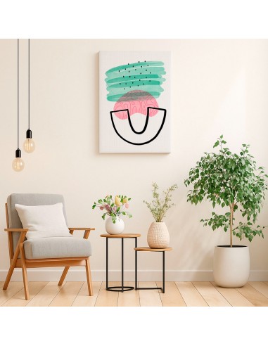 Cuadro Abstracto Bonito 35x50cm Lienzografía Diseño 0320