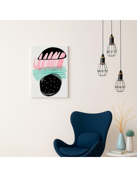 Cuadro Abstracto Bonito 35x50cm Lienzografía Diseño 0321