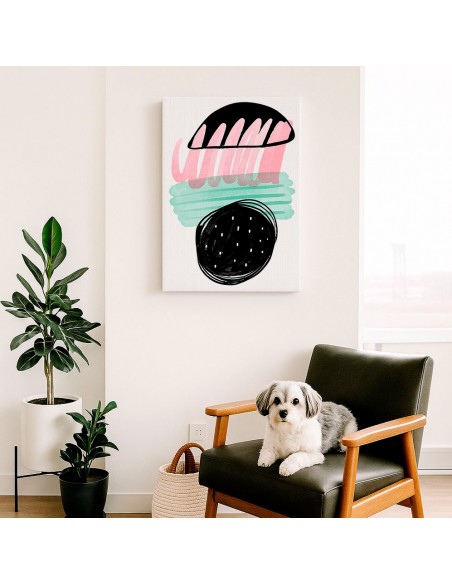 Cuadro Abstracto Bonito 35x50cm Lienzografía Diseño 0321