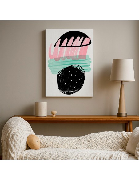 Cuadro Abstracto Bonito 35x50cm Lienzografía Diseño 0321