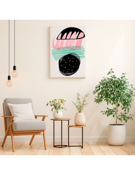 Cuadro Abstracto Bonito 35x50cm Lienzografía Diseño 0321