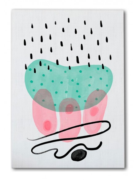 Cuadro Abstracto Bonito 35x50cm Lienzografía Diseño 0322