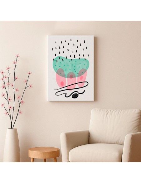 Cuadro Abstracto Bonito 35x50cm Lienzografía Diseño 0322