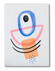 Cuadro Abstracto Bonito 35x50cm Lienzografía Diseño 0323