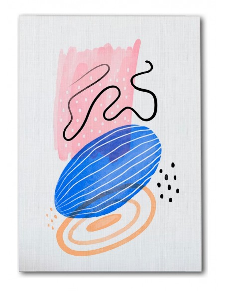 Cuadro Abstracto Bonito 35x50cm Lienzografía Diseño 0324