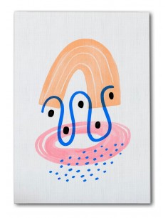 Cuadro Abstracto Bonito 35x50cm Lienzografía Diseño 0325