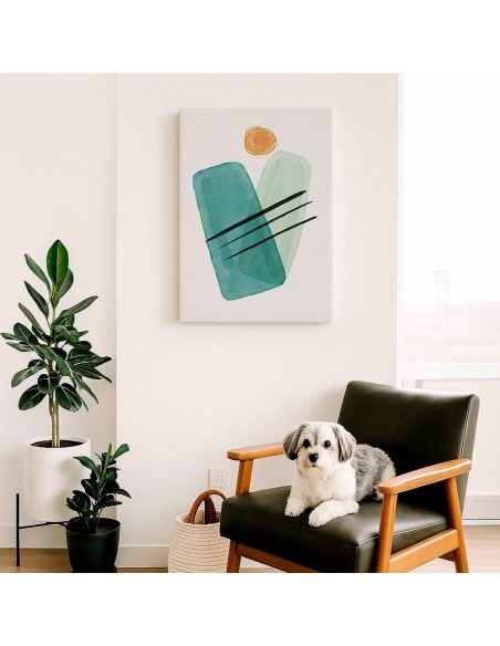 Cuadro Abstracto Bonito 35x50cm Lienzografía Diseño 0326