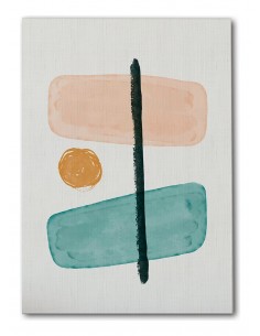 Cuadro Abstracto Bonito 35x50cm Lienzografía Diseño 0327