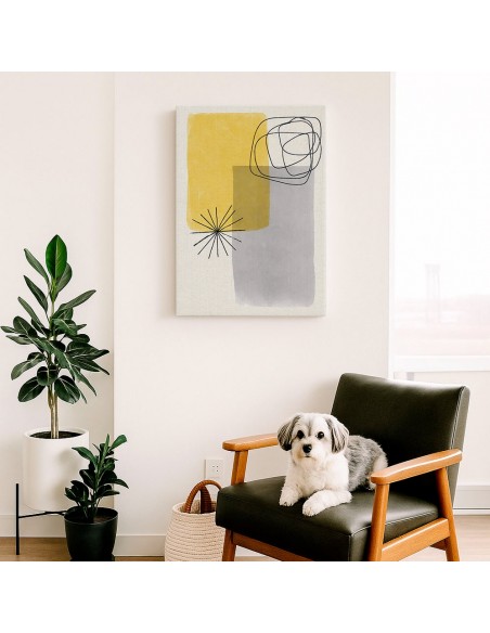 Cuadro Abstracto Bonito 35x50cm Lienzografía Diseño 0330