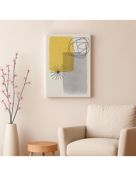 Cuadro Abstracto Bonito 35x50cm Lienzografía Diseño 0330