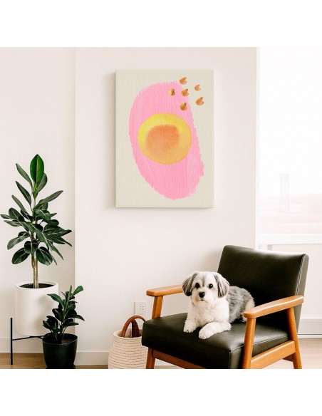 Cuadro Abstracto Bonito 35x50cm Lienzografía Diseño 0332