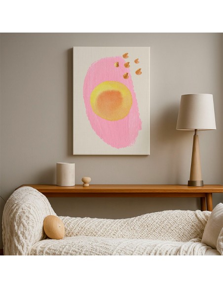 Cuadro Abstracto Bonito 35x50cm Lienzografía Diseño 0332