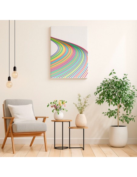 Cuadro Abstracto Bonito 35x50cm Lienzografía Diseño 0336