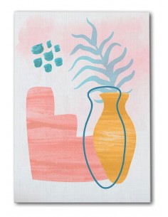 Cuadro Abstracto Bonito 35x50cm Lienzografía Diseño 0338