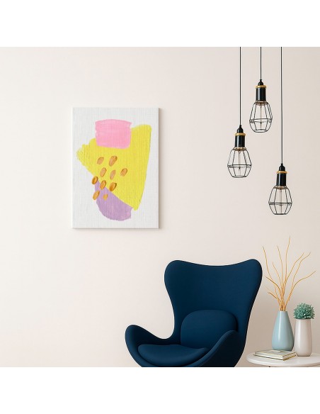 Cuadro Abstracto Bonito 35x50cm Lienzografía Diseño 0340