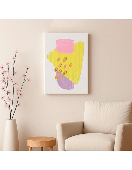 Cuadro Abstracto Bonito 35x50cm Lienzografía Diseño 0340