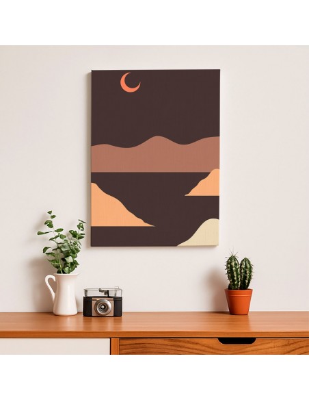 Cuadro Abstracto Paisaje 35x50cm Lienzografía Diseño 0346