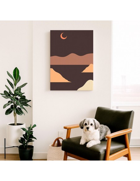 Cuadro Abstracto Paisaje 35x50cm Lienzografía Diseño 0346