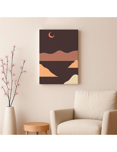 Cuadro Abstracto Paisaje 35x50cm Lienzografía Diseño 0346
