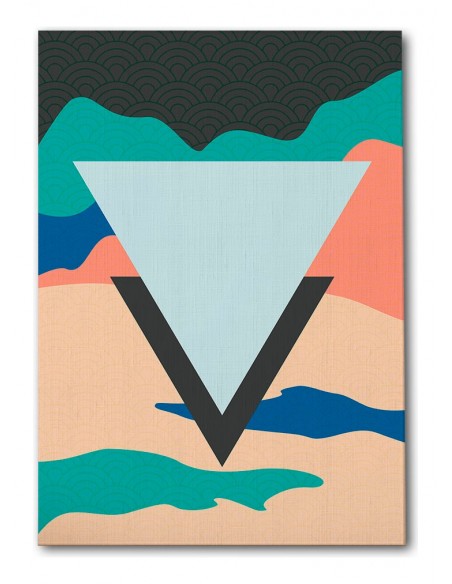 Cuadro Abstracto Paisaje 35x50cm Lienzografía Diseño 0347