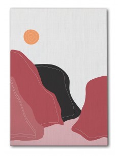 Cuadro Abstracto Paisaje 35x50cm Lienzografía Diseño 0348