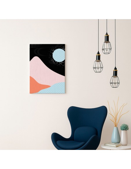 Cuadro Abstracto Paisaje 35x50cm Lienzografía Diseño 0349