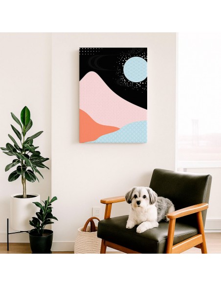 Cuadro Abstracto Paisaje 35x50cm Lienzografía Diseño 0349