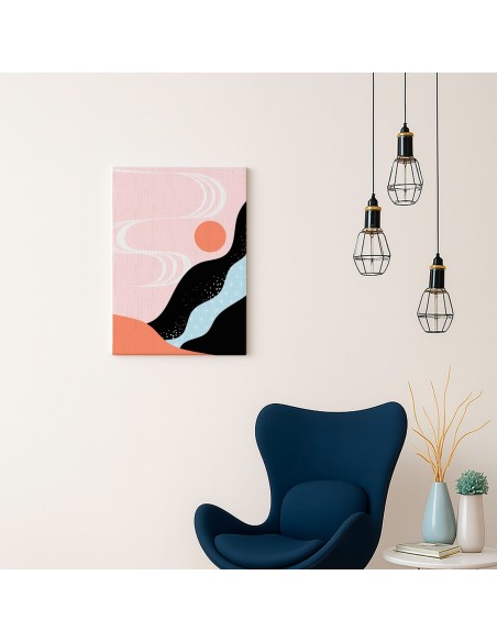 Cuadro Abstracto Paisaje 35x50cm Lienzografía Diseño 0350