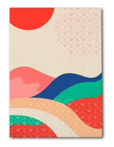 Cuadro Abstracto Paisaje 35x50cm Lienzografía Diseño 0351