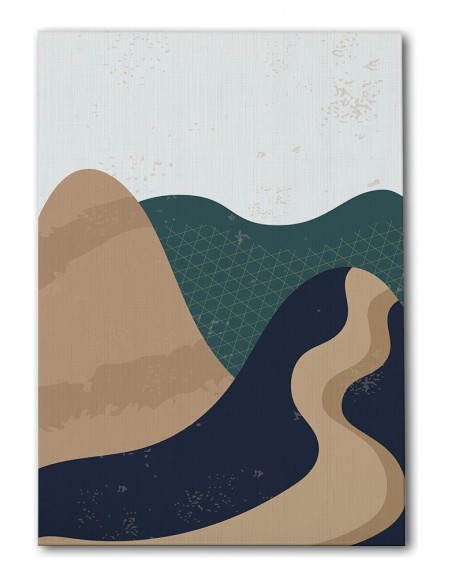 Cuadro Abstracto Paisaje 35x50cm Lienzografía Diseño 0352